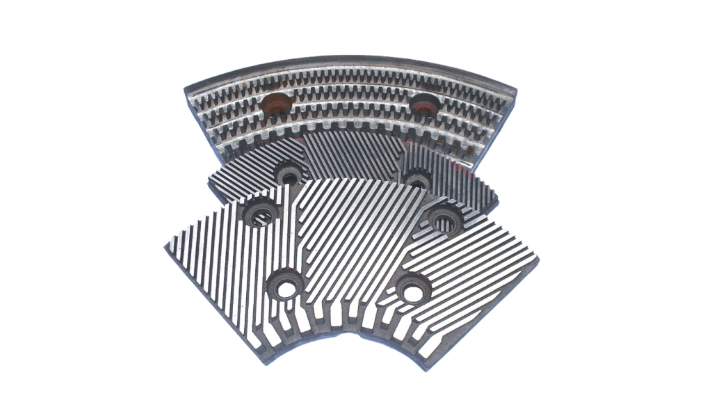 Disc Refinerfillings up to Ø1500 mm and 1000 Kg. In special material and special knifes
